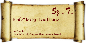 Székely Tacitusz névjegykártya